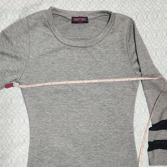 Seductions Long Sports Top with Mesh Details - Picture 8 of 10